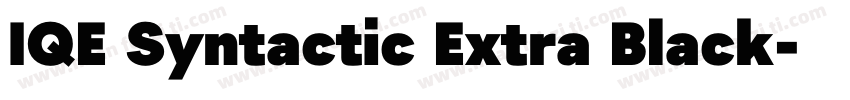 IQE Syntactic Extra Black字体转换
